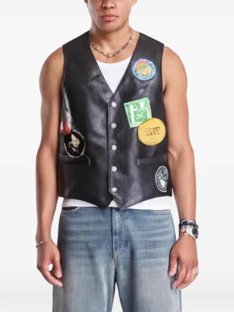 MM6 Maison Margiela sticker-patch gilet Black SH0FB0027M35455