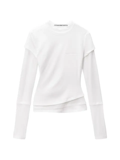 Alexander Wang layered long-sleeve T-shirt White 1CC2261287684A