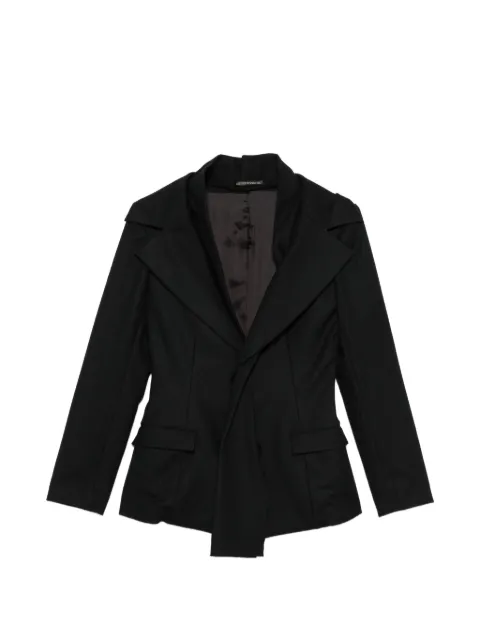 Yohji Yamamoto asymmetric flap-pocket jacket Black FWJ61101
