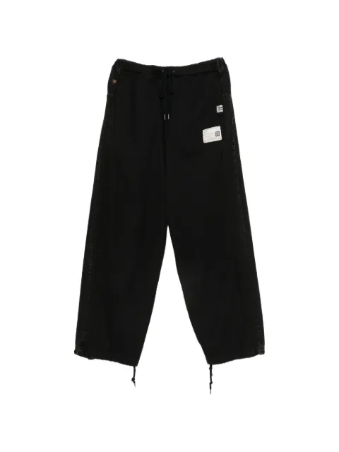 Maison MIHARA YASUHIRO logo-patch track pants Black A17PT022