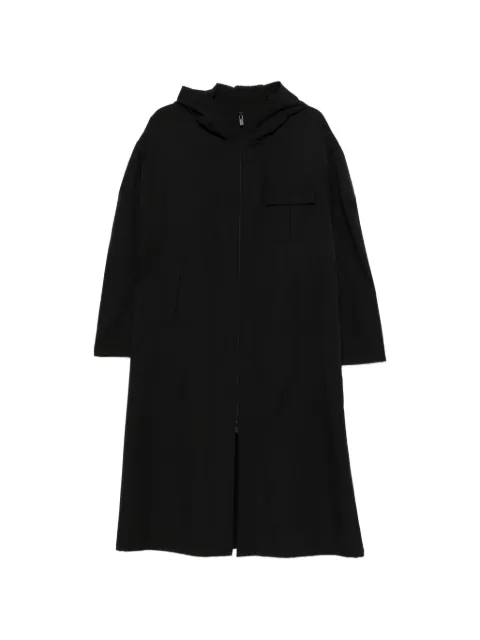 Yohji Yamamoto hooded longline coat Black FWD61100