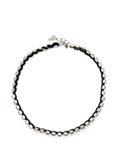 Forte Forte crystal-embellished braided necklace Silver 15182MYJEWEL