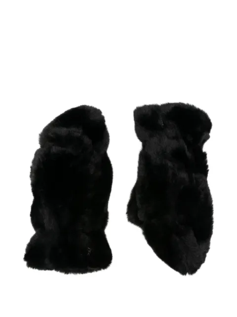 Apparis faux-fur mittens Black F21138NO1