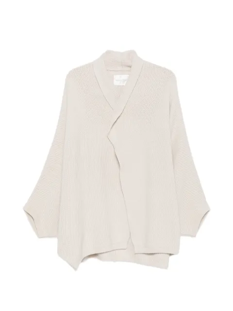 Roberto Collina ribbed-knit shawl-collar cardigan Neutrals 263FXB20481