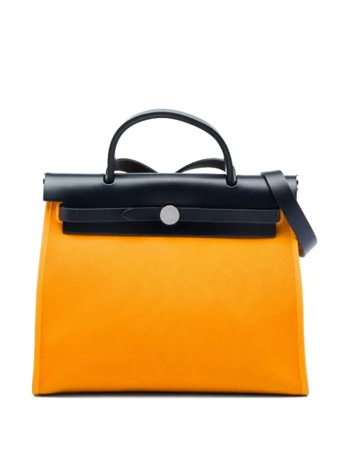 Hermès Pre-Owned 2016 Toile Verso Herbag Zip 31 satchel Yellow TXF3TYUSPZX9ZMBM