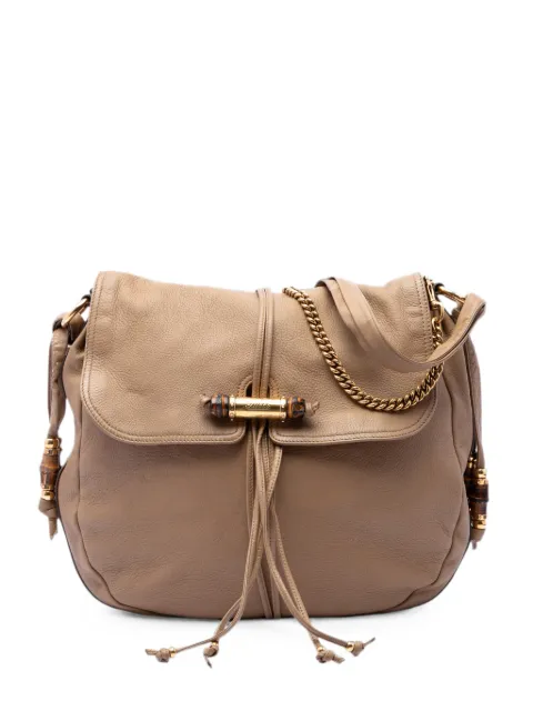 Gucci Pre-Owned 2016-2026 Large Pebbled Calfskin Jungle satchel Neutrals H6HPEM8K3C2U8GWL