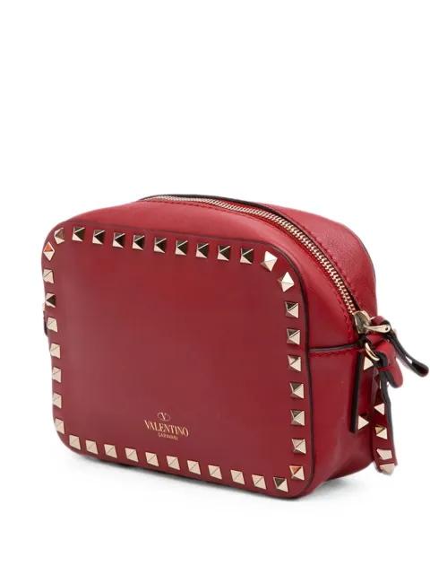 Valentino Garavani Pre-Owned 2000-2017 Leather Rockstud Camera Bag crossbody bag Red 1EDUU922NW8N2BO0