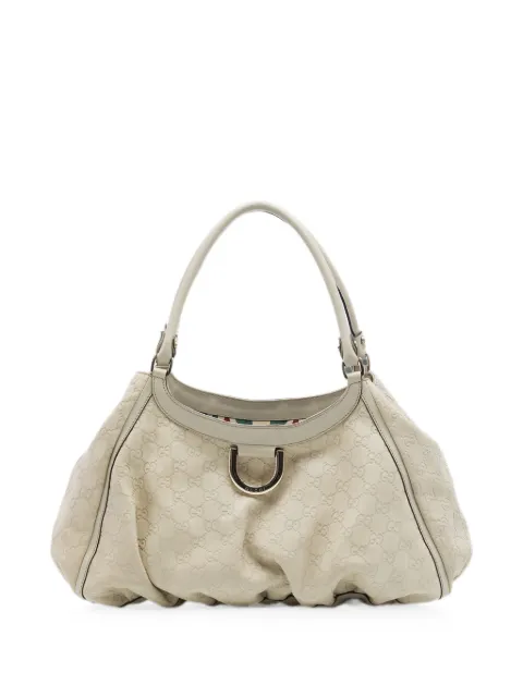 Gucci Pre-Owned 2016-2026 Guccissima Abbey D Ring shoulder bag White 0KTIO6961LD7V6M2