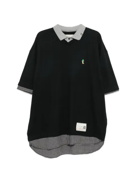 Maison MIHARA YASUHIRO layered-design logo-patch T-shirt Black A17TS611