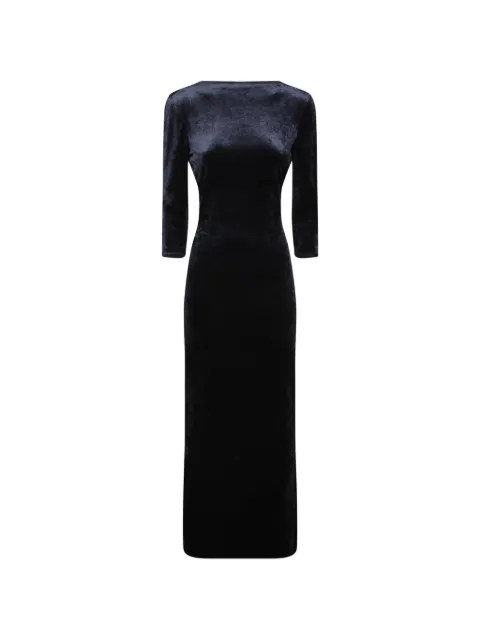 Giorgio Armani twist-detail open-back midi dress Blue GW004283AF27681