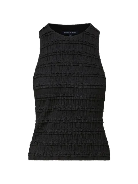 Veronica Beard Jordyn ruffled tank top Black J2607JY211T0326