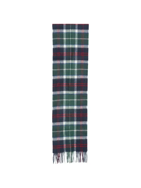Barbour tartan fringed scarf Green USC0002