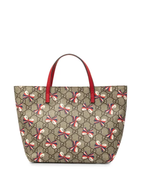 Gucci Pre-Owned 2016-2026 Childrens GG Supreme Ribbon tote bag Neutrals HMYNC0KJ6QC585XS