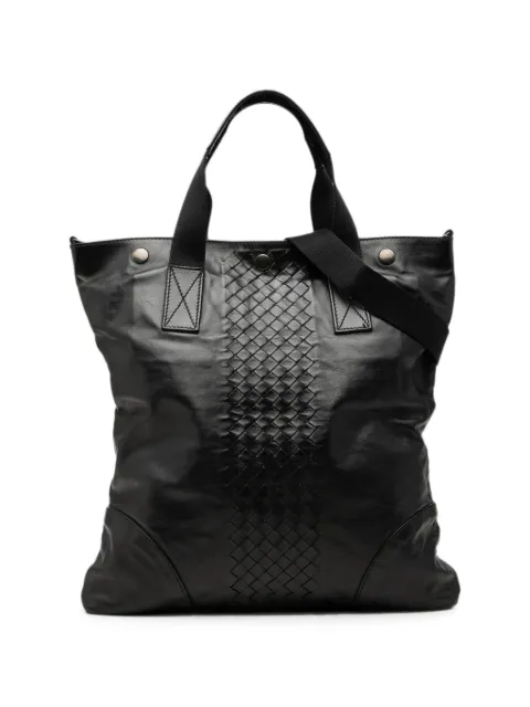 Bottega Veneta Pre-Owned 2012-2026 Intrecciato Trimmed Nappa Convertible Tote satchel Black F135FMLMW4LBPAZ5