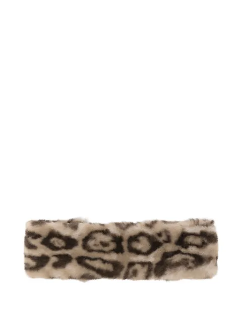 Apparis leopard-print faux-fur headband Neutrals F6AC060LLE2