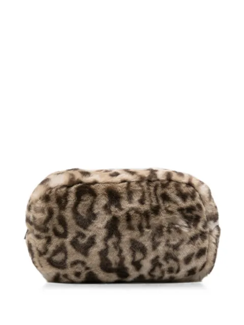 Apparis leopard-print faux-fur make-up bag Neutrals F6BG029LLE2