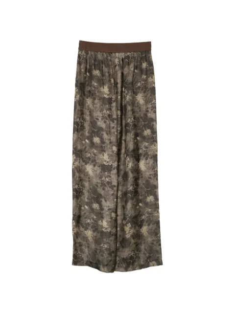 Uma Wang floral-print wide-leg trousers Brown UP3001