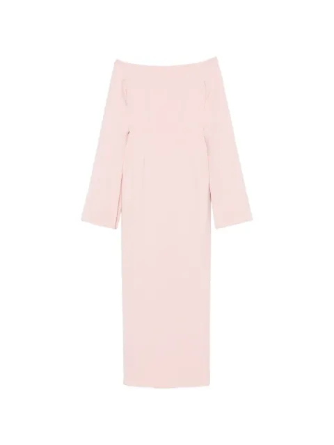 Solace London Marcella off-the-shoulder cape-sleeve maxi dress Pink OS49015PALEPINK