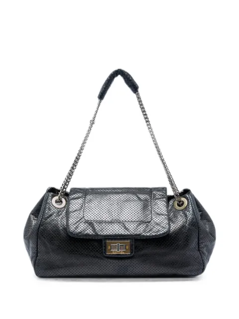 CHANEL Pre-Owned 2008-2009 Perforated Calfskin Reissue 2.55 Drill Accordion Flap shoulder bag Black W2PAP5KYN8JXR3SD