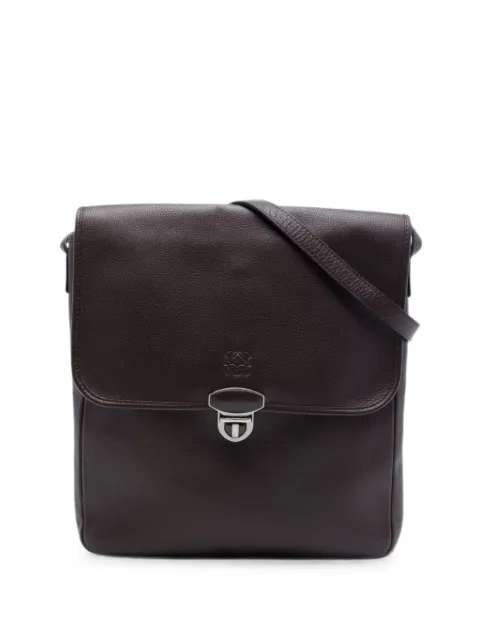 Loewe Pre-Owned 2011 Leather Anagram Flap crossbody bag Brown A4QKAZRC8VHFXJUN