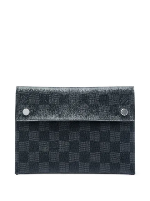 Louis Vuitton Pre-Owned 2020 Damier Graphite Alpha Pochette MM clutch bag Black 8IZXN7XPJV421GY2