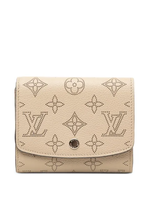 Louis Vuitton Pre-Owned 2010-2026 Monogram Mahina Iris Compact Wallet small wallets Neutrals HQ1YAE42M04BHWNE