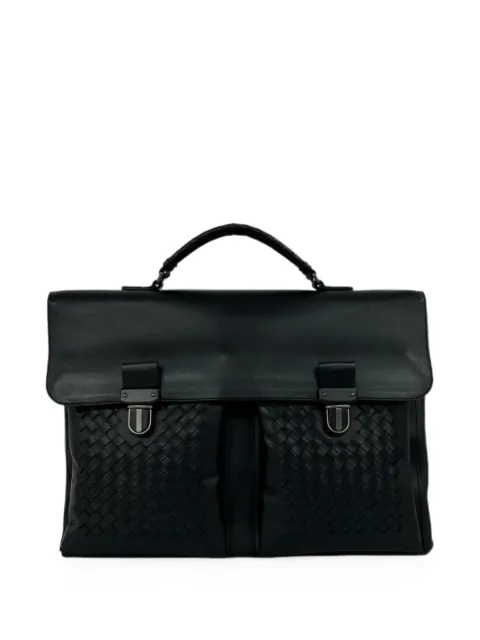 Bottega Veneta Pre-Owned 2012-2026 Intrecciato Trimmed Nappa business bag Black 1PCFLN6ZJ89U7W55