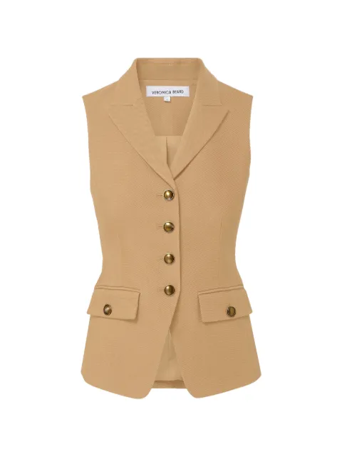 Veronica Beard Benny button-up waistcoat Neutrals 2607SU12311193