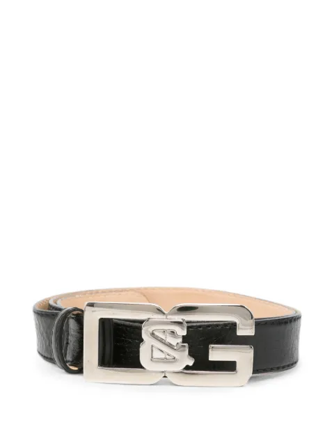 Dolce & Gabbana Pre-Owned 2000s logo-buckle belt Black DG150CMW