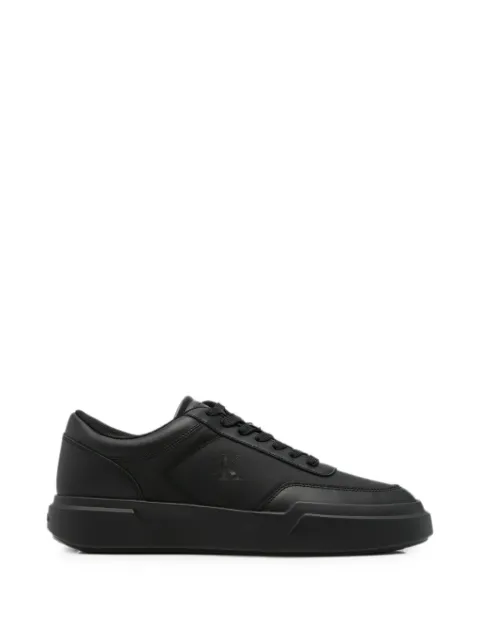 Calvin Klein logo-print leather sneakers Black HM0HM02326