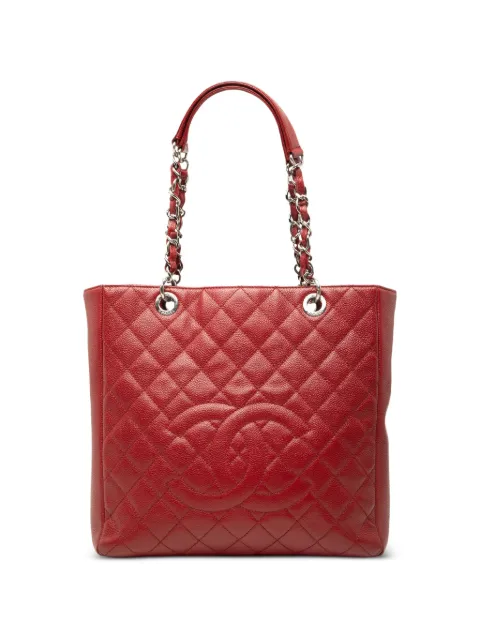 CHANEL Pre-Owned 2012-2013 Caviar Vertical Grand Shopping tote bag Red FK2911CIYFTOTO77