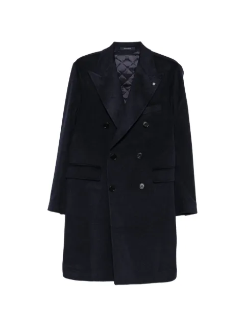 Tagliatore double-breasted peak-lapel coat Blue CSBL10B220012B3413