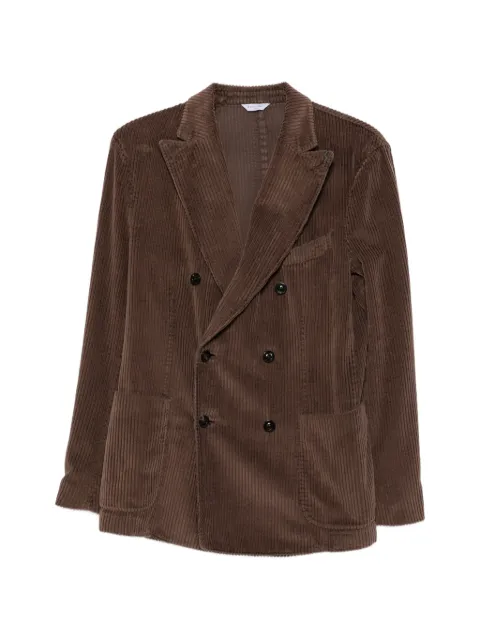 Boglioli double-breasted corduroy jacket Brown N4302QFB54180480