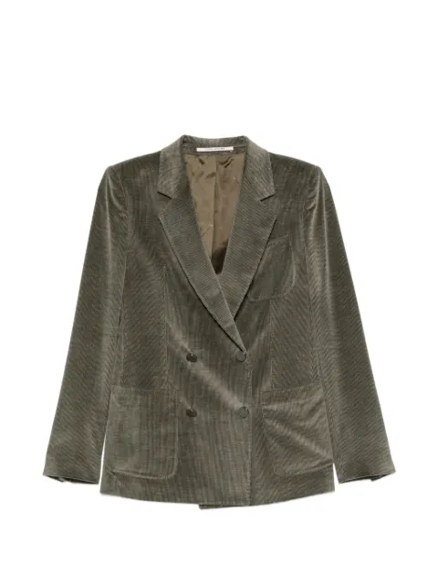 Tagliatore double-breasted corduroy blazer Green JNAYADE10L020002