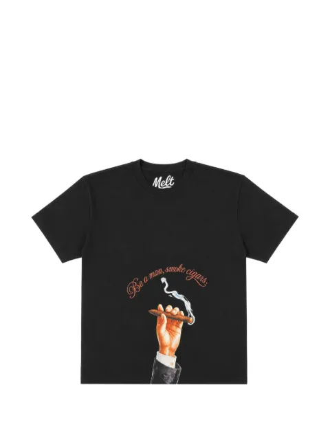 Melt graphic-print cotton T-shirt Black MS5433