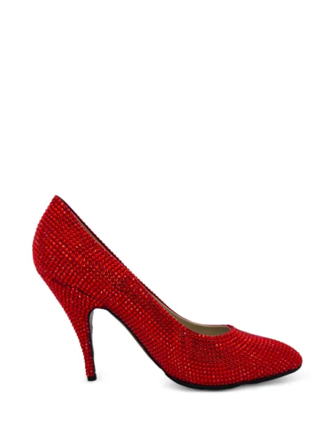 Ferragamo Pre-Owned 1960 crystal-embellished pumps Red RFCPUGBSH774017W