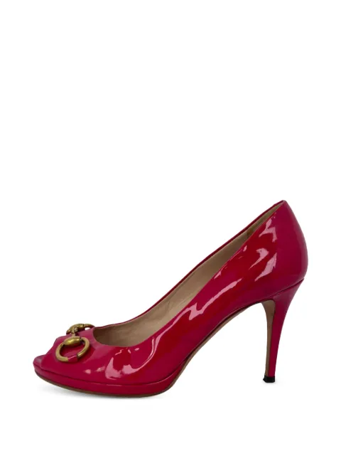Gucci Pre-Owned Horsebit peep-toe pumps Pink RFCPUGBSH774021W