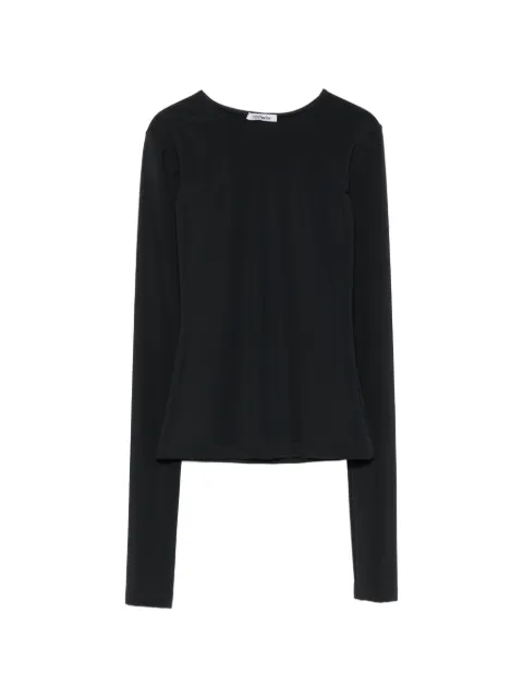 Parlor open-back long-sleeve top Black 202622
