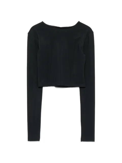 Parlor open-back long-sleeve top Black 202623