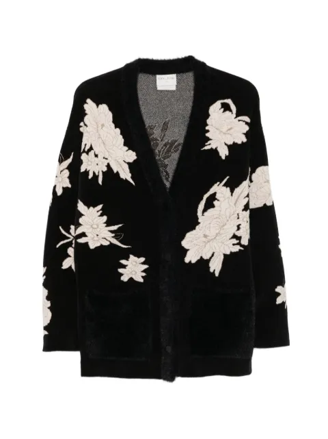 Forte Forte floral-embroidered cardigan-style jacket Black 15156MYKNIT