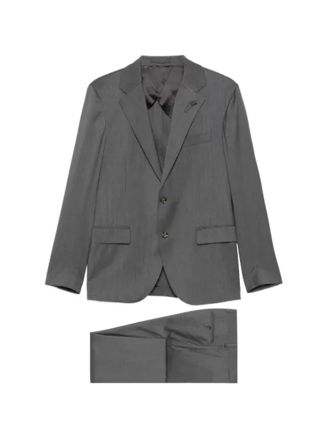 Lardini notched-lapels single-breasted suit Grey CN445AECN64414