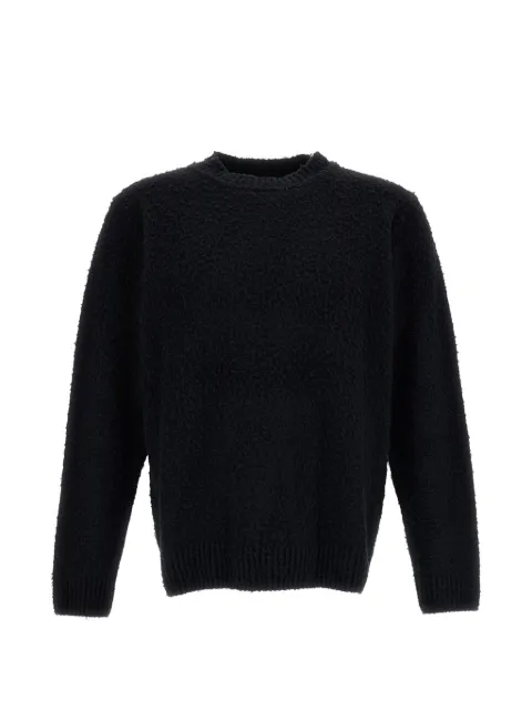 original vintage style brushed-finish crew-neck sweater Black DREADNERO
