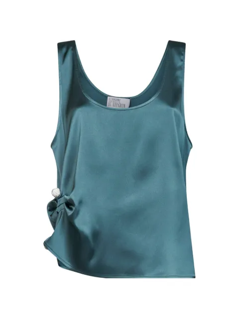 Giuseppe Di Morabito crystal-embellished draped top Blue 07PFTO190X16707