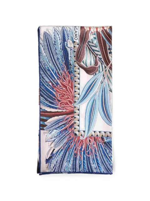 Ferragamo floral-print silk scarf White 310216FOGIADAFLY785341