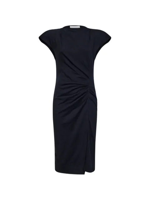 MARANT ÉTOILE gathered draped maxi dress Black RO1201FAA1N41I
