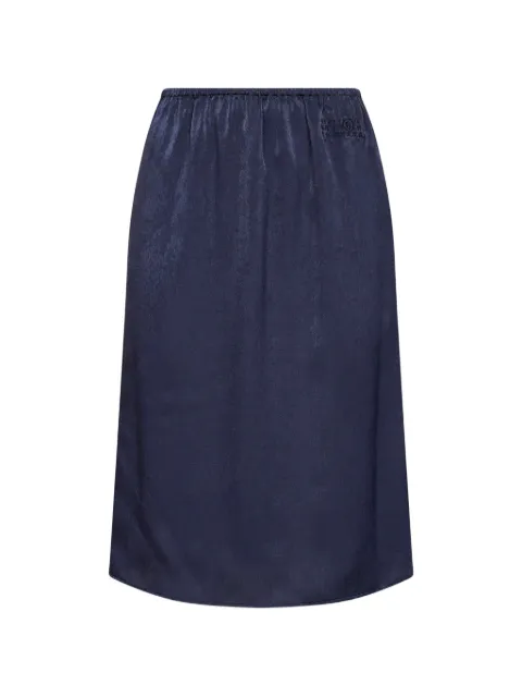 MM6 Maison Margiela embroidered-logo twisted skirt Blue S62ME0045M36089