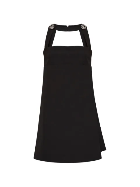 Alina crystal-embellished halterneck mini dress Black DNLW26402009