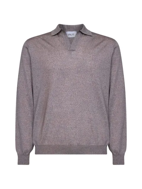D4.0 virgin wool long-sleeve T-shirt Brown 43189