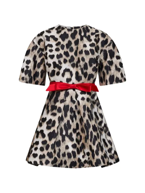 Givenchy Cocoon mini dress in leopard jacquard Neutrals BW231116VJ