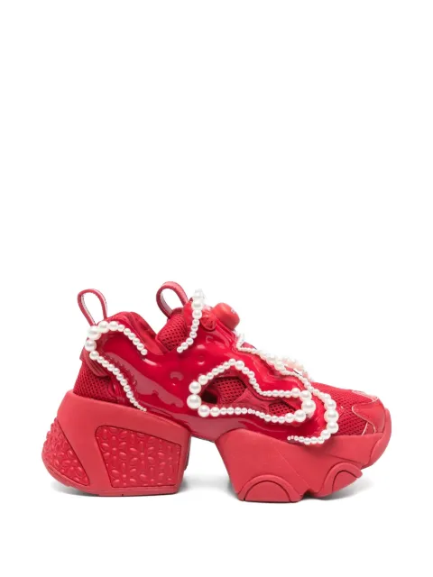 Reebok Instapump Fury faux-pearl sneakers Red 3OK102RD